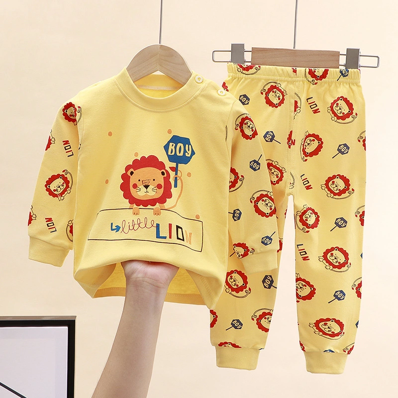 2022 Long-Sleeved Children&prime; S New Darling Thin Clothes Summer Baby Onesie Cartoon Braces Baby Ha Climbing Clothes Kids Wear