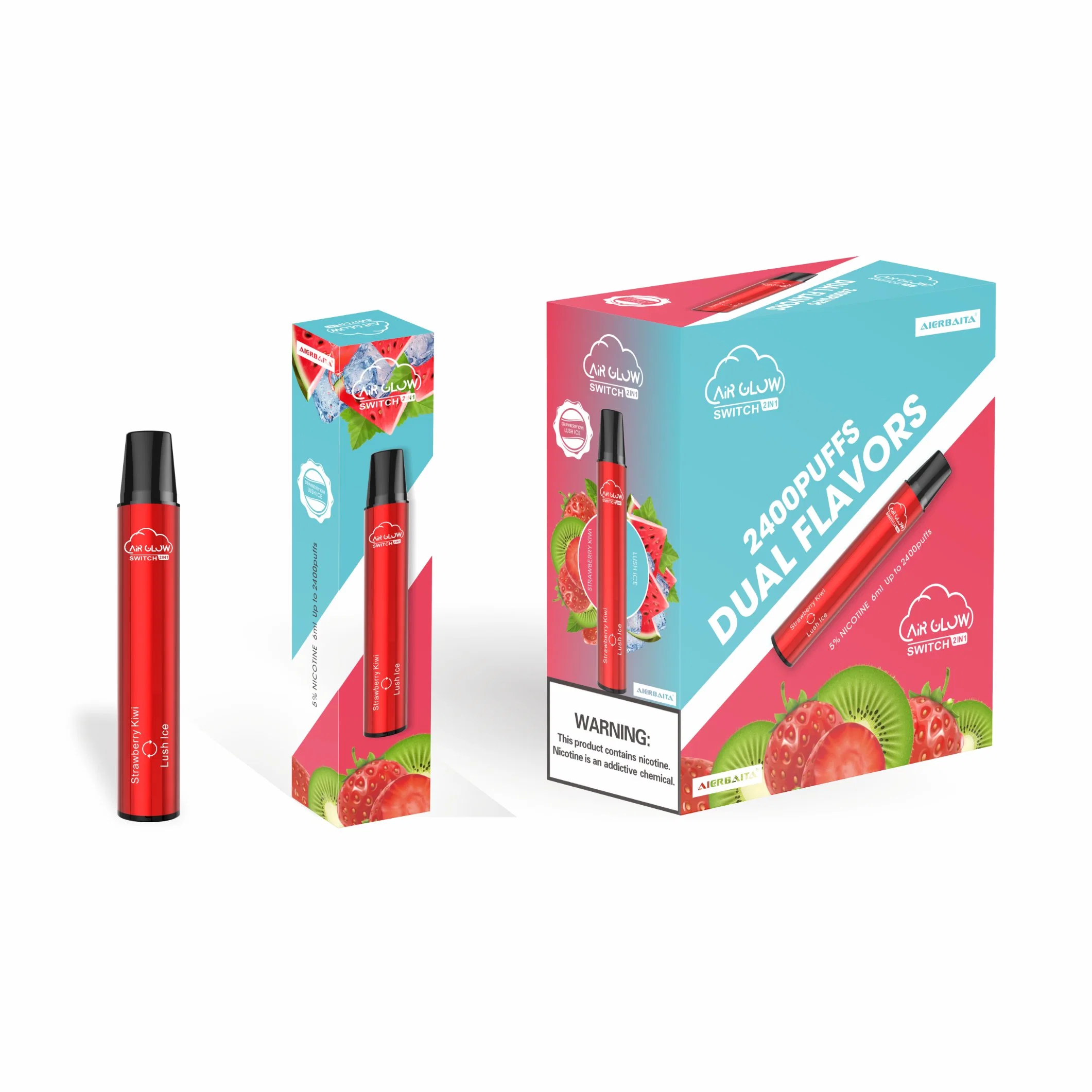 Design próprio Vape Modelo Caneta 2 Interruptor de sabores Ecig descartáveis em stock