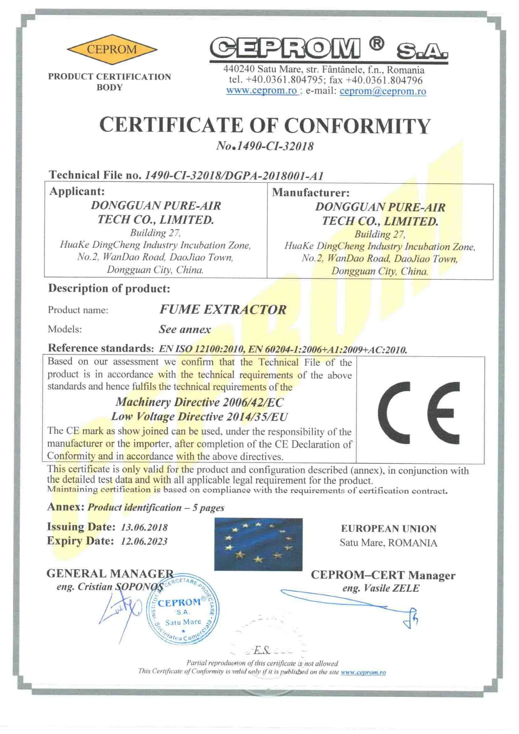 Pure-Air PA-500FS-IQ Septmeber Promoción limpieza de aire Máquina y el equipo de aire limpio con el carbón activado