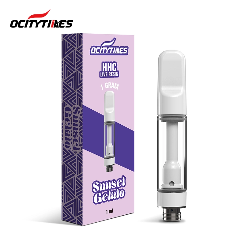 Ocitytimes 510 Thread 1ml Ceramic Core Vape Cartridges Thick Carts Atomizer White Black Packaging