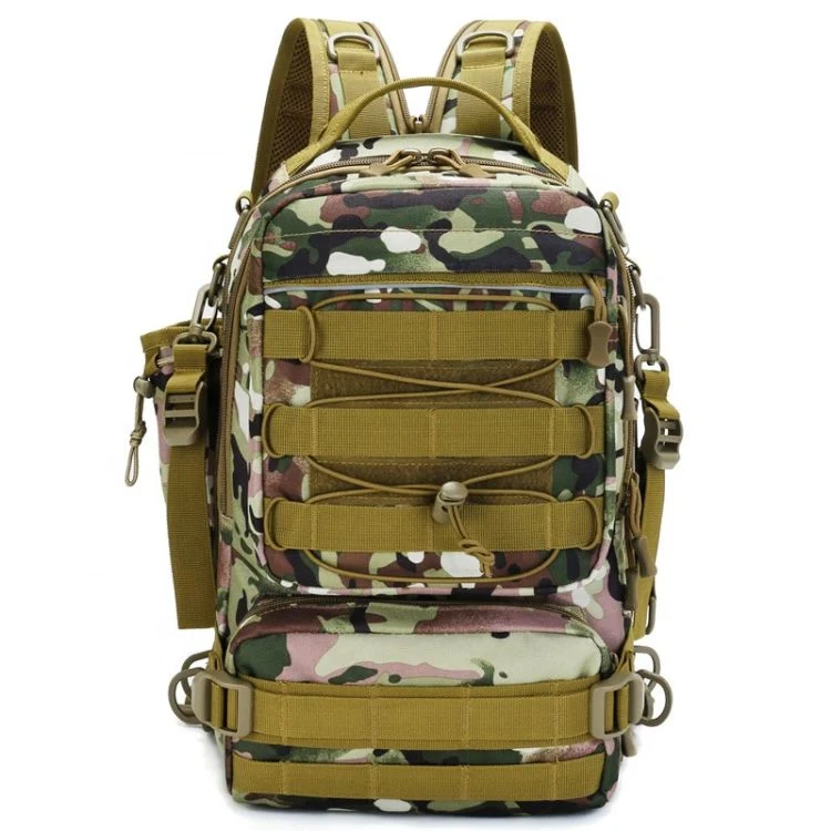 La pesca Daypack Mochila Dual-Use bolsas de hombro única táctica de camuflaje Bolsa pecho Deportes