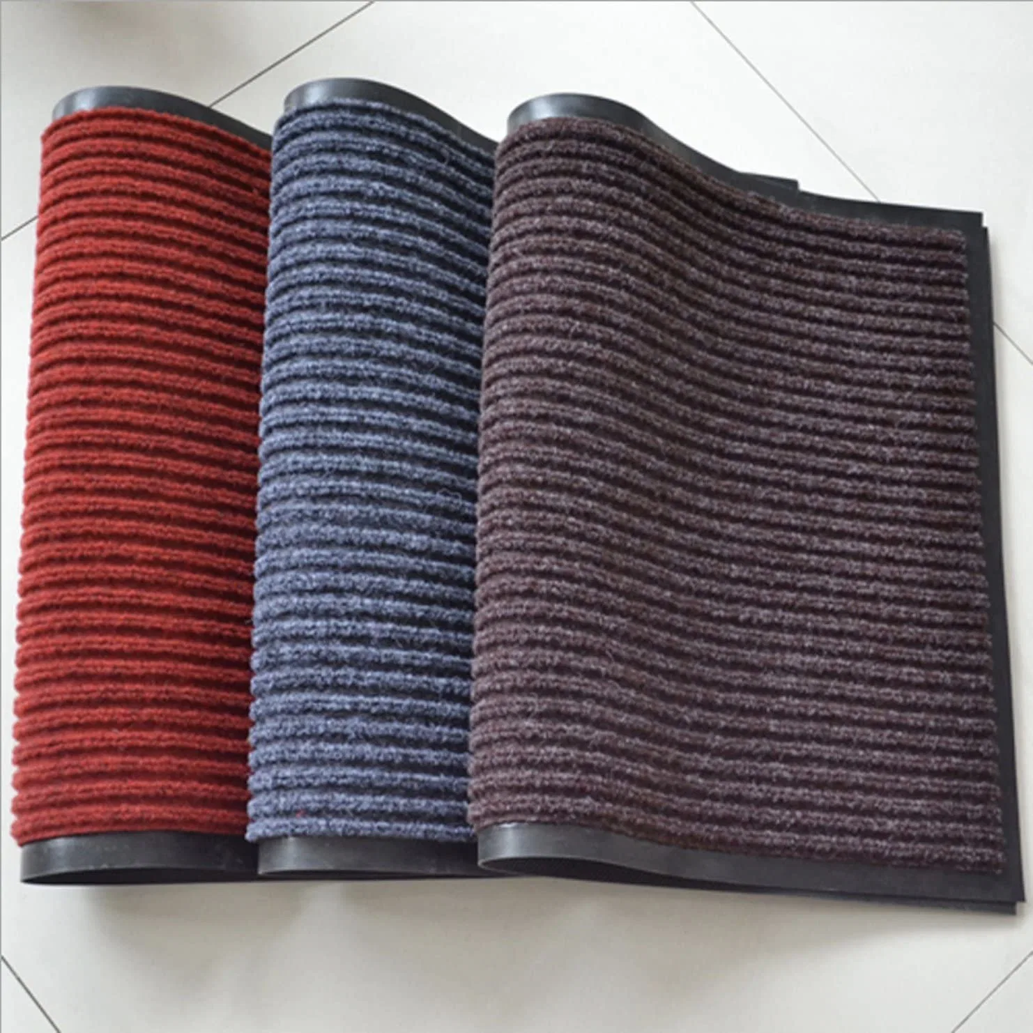 Yijia Hot Sale Double Ribbed Indoor Outdoor Mat with PVC Backing