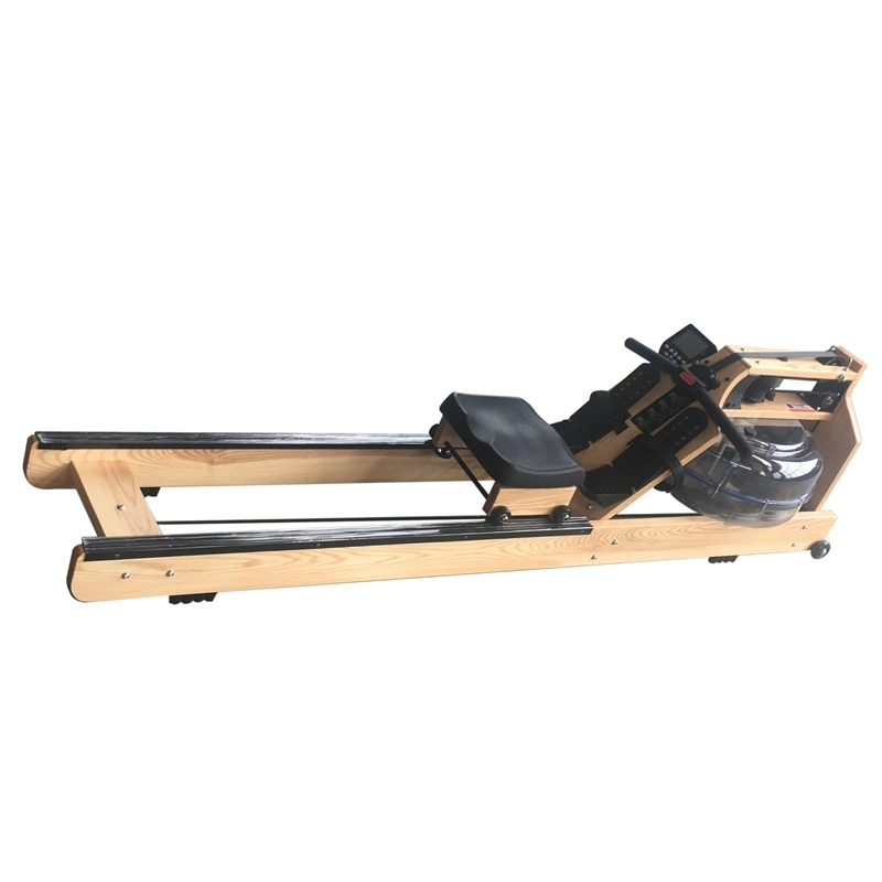 Commercial Noiseless Indoor Fitness Wood Foldable Water Rowing Machine