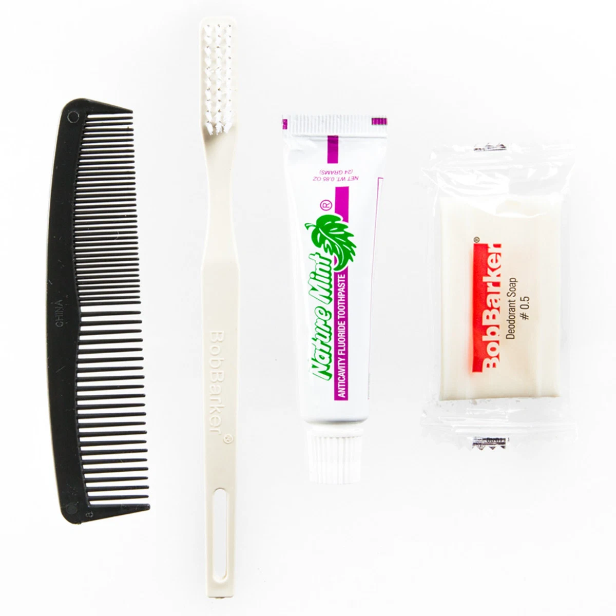Kit de soins personnels du savon de la pâte dentifrice 30-touffe couleur ivoire brosse à dents Peigne à cheveux commodités
