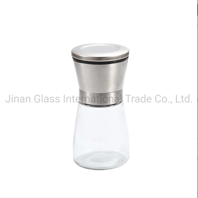 304 Stainless Steel Black and White Pepper Grinder Glass Manual Pepper Coffee Rose Salt Sea Salt Seasoning Bottle