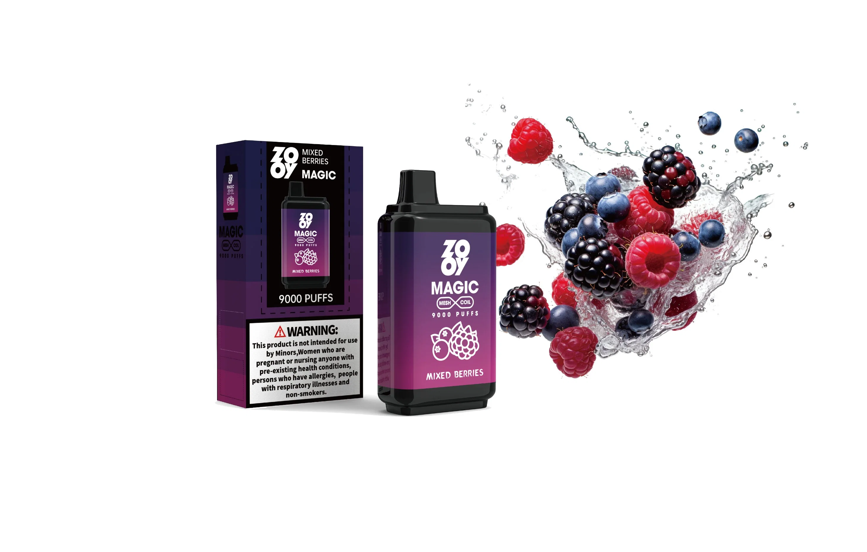 Hot Sale Zooy Magic 9000 16ML E cigarette Vape liquide une fois de la bouffée de 9000