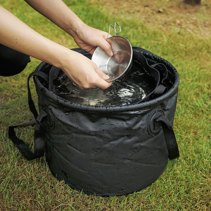 30L Outdoor 2 in 1 Folding Keg Camping Supplies Washing Dishes Telescopic Basin Fishing Tank Car Storage Bag Drain Basket Picnic Large Tote Water Bucket