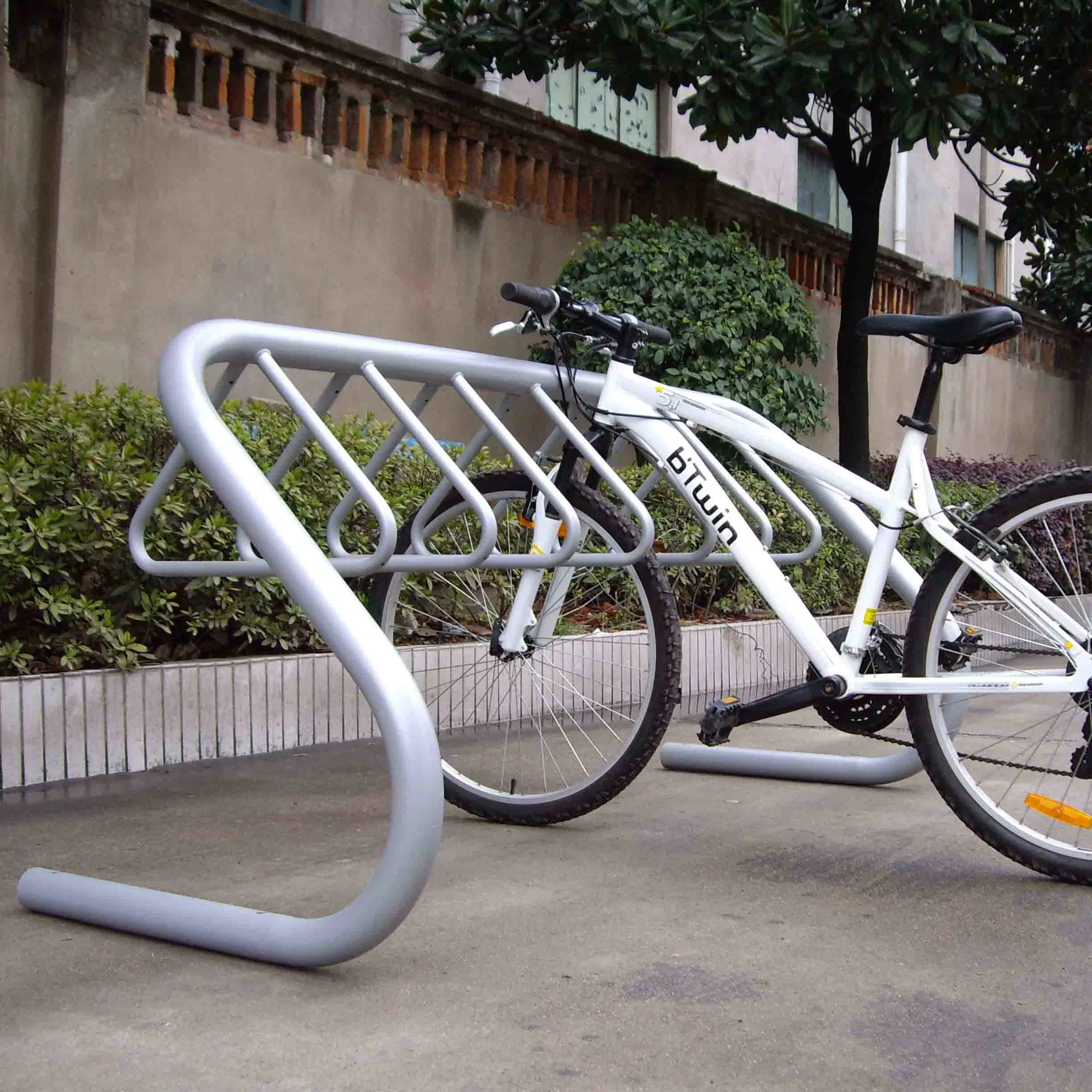 Múltiple de aluminio Colocar soporte de la Bici Bicicleta Bicicletas 6 Sistema de estacionamiento