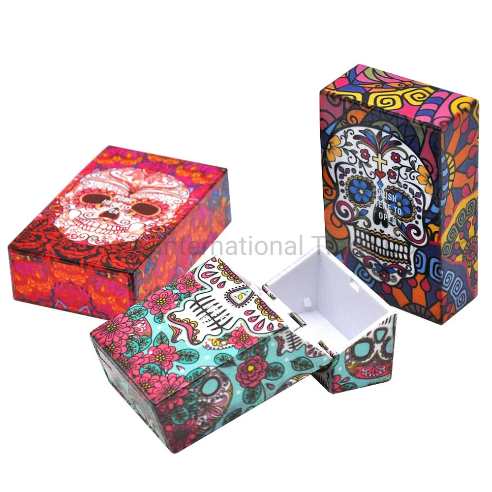 Wholesale/Supplier Portable Cigarette Case Color Skull Plastic Box