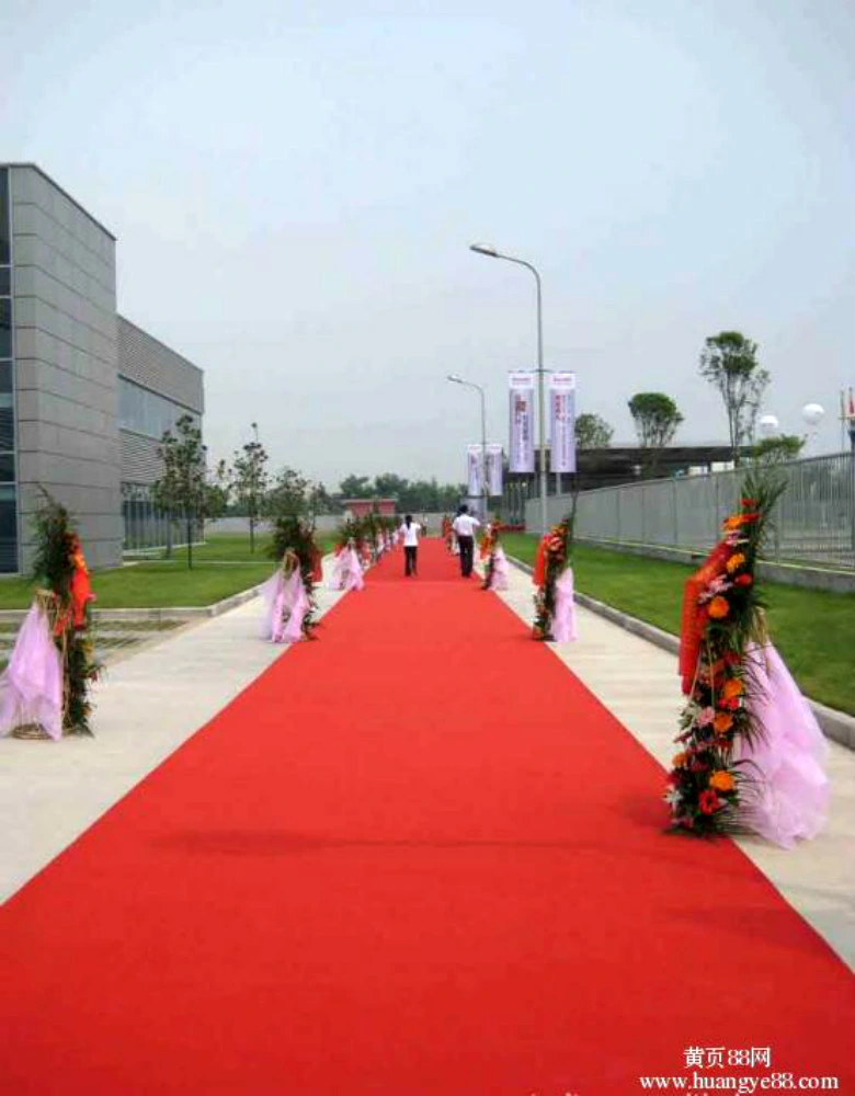 Venta caliente Nonwoven poliéster perforado de la aguja de exposiciones Expo alfombra a prueba de fuego