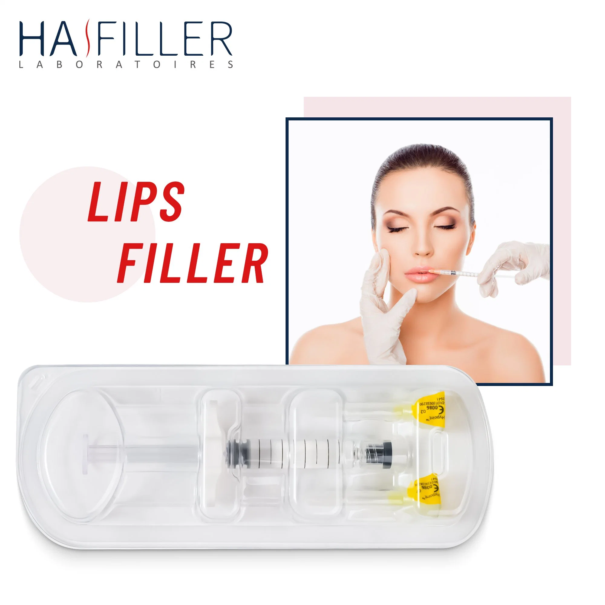 CE Cirugía Plástica 2ml Derm Injectable Hyaluronic Acid Dermal Filler Relleno de seno relleno de ácido Hialurónico relleno de cuerpo relleno Lip Filler