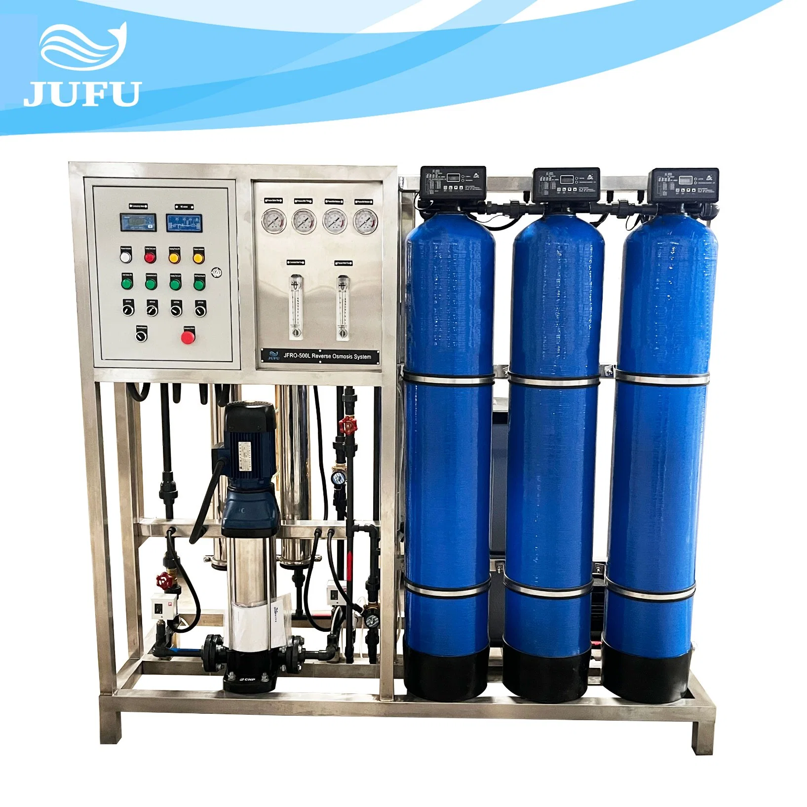 500L/Hora Osmosis inversa Industrial 500lph filtro de agua Comercial purificación RO Sistema de agua