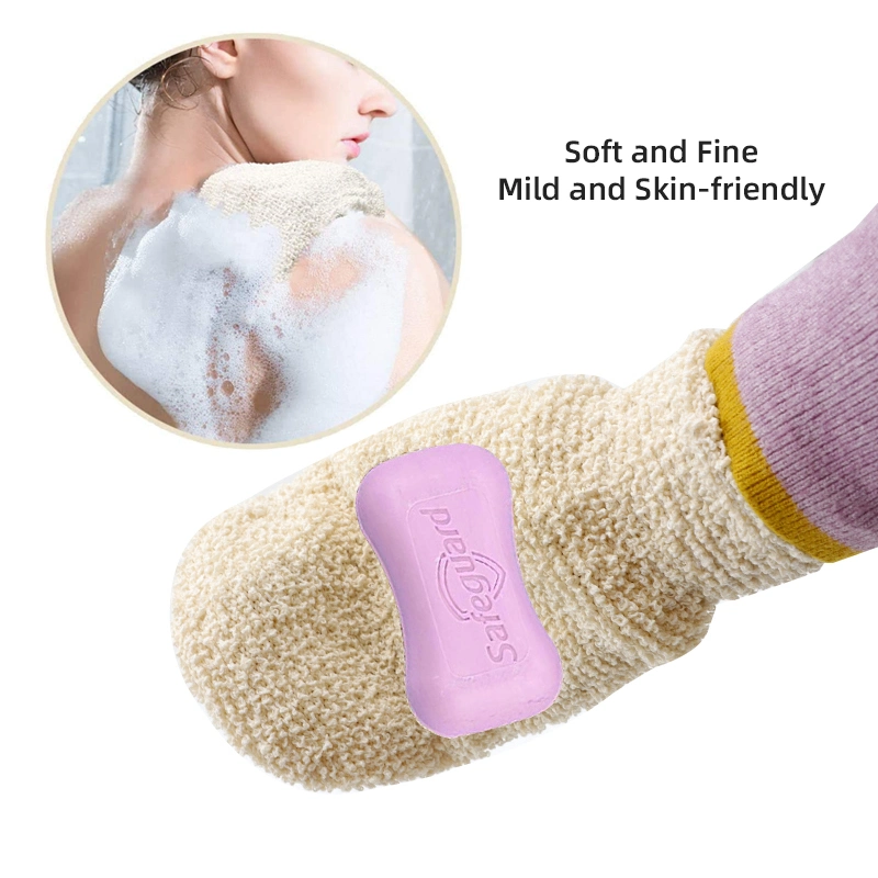 Doux peau fine-Friendlypremium de qualité Natural Hemp douche Mitt corps de chanvre Frottez