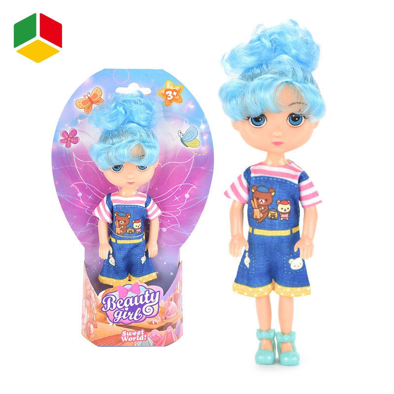 Qstoys New Plastic Safe Cute 5 Inch Small Doll Girl Gifts Toy Mini Dolls Toys for Girls