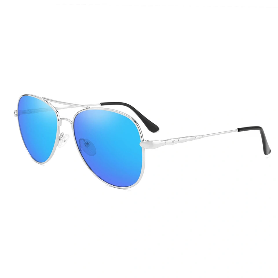 Polarisierte Sonnenbrille treibende Spiegel Metall Rahmen Mode Outdoor UV400 Sonne Brille für Männer und Frauen Vms028