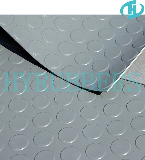 Round Button Rubber Sheet Rolls; Rubber Mat