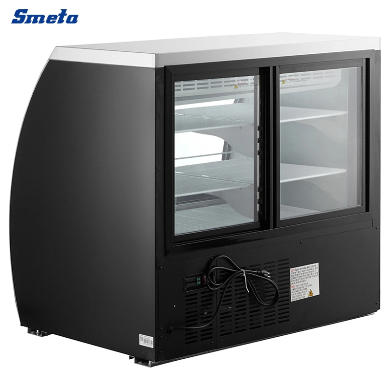 Smeta OEM 546L Double Curve Glass Door Food Cooler Meat Deli Display Showcase