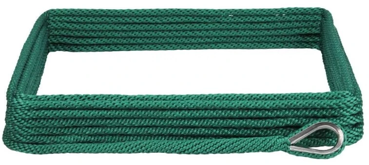 Linha de ancoragem Braid sólida de 100" X, corda de ancoragem em polipropileno multifilamento para embarcações marítimas, corda de iates.