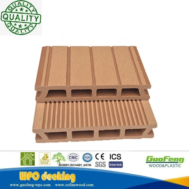 Creux en bois Décoration en bois Composite Decking en plastique se sentent comme le bois