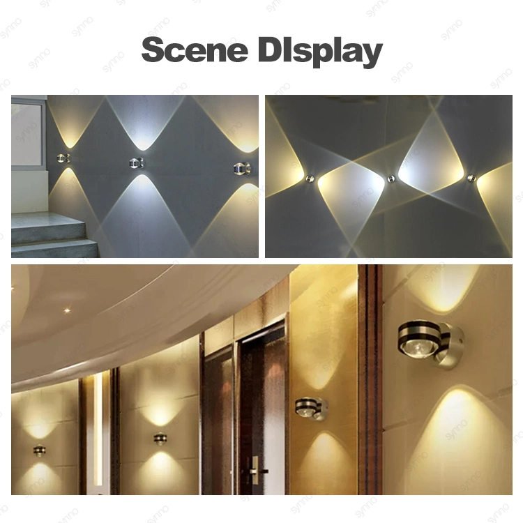 6W up Down Lighting LED Aluminium Crystal Wall Light Home Wall Mounted Lamp for Bedroom Living Room Corridor Aside Lighting