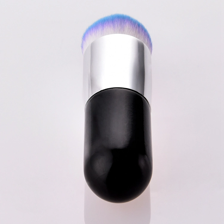 1PCS Small Fat Pier Foundation Brush Base Portable Bb Cream Makeup Brush Ultra-Fine Round Flat Hair Thick Tube Brush