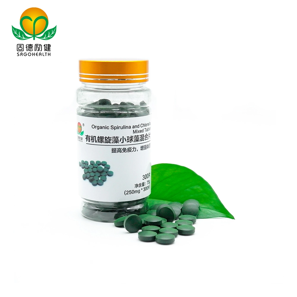 GMP Factory Supply Organic Spirulina& Chlorella Mixed Tablet