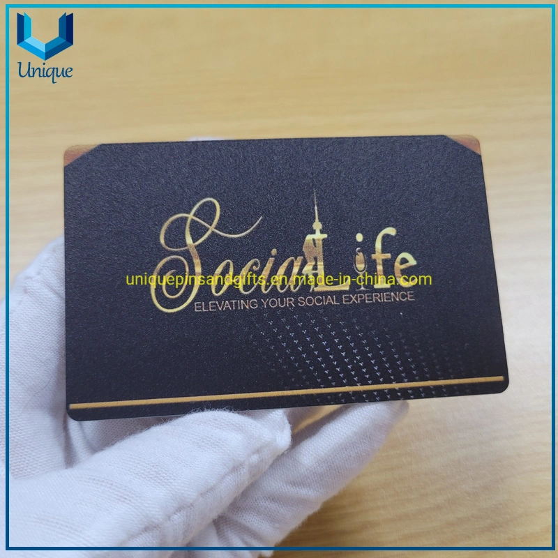 Luxury Stainless Steel Membership Black Card with Evelope Packing, Custom Design Qr Code /NFC Metal Business Card in Factory Price