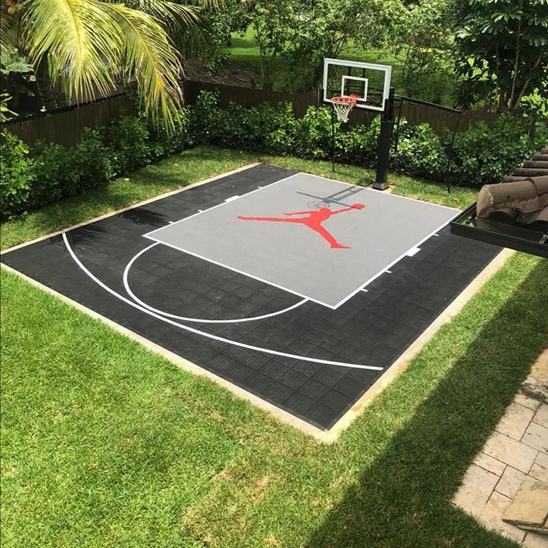 Free Sample interverrouillage surfaces de terrain de sport synthétique basket-ball extérieur Matériau du tapis de sol