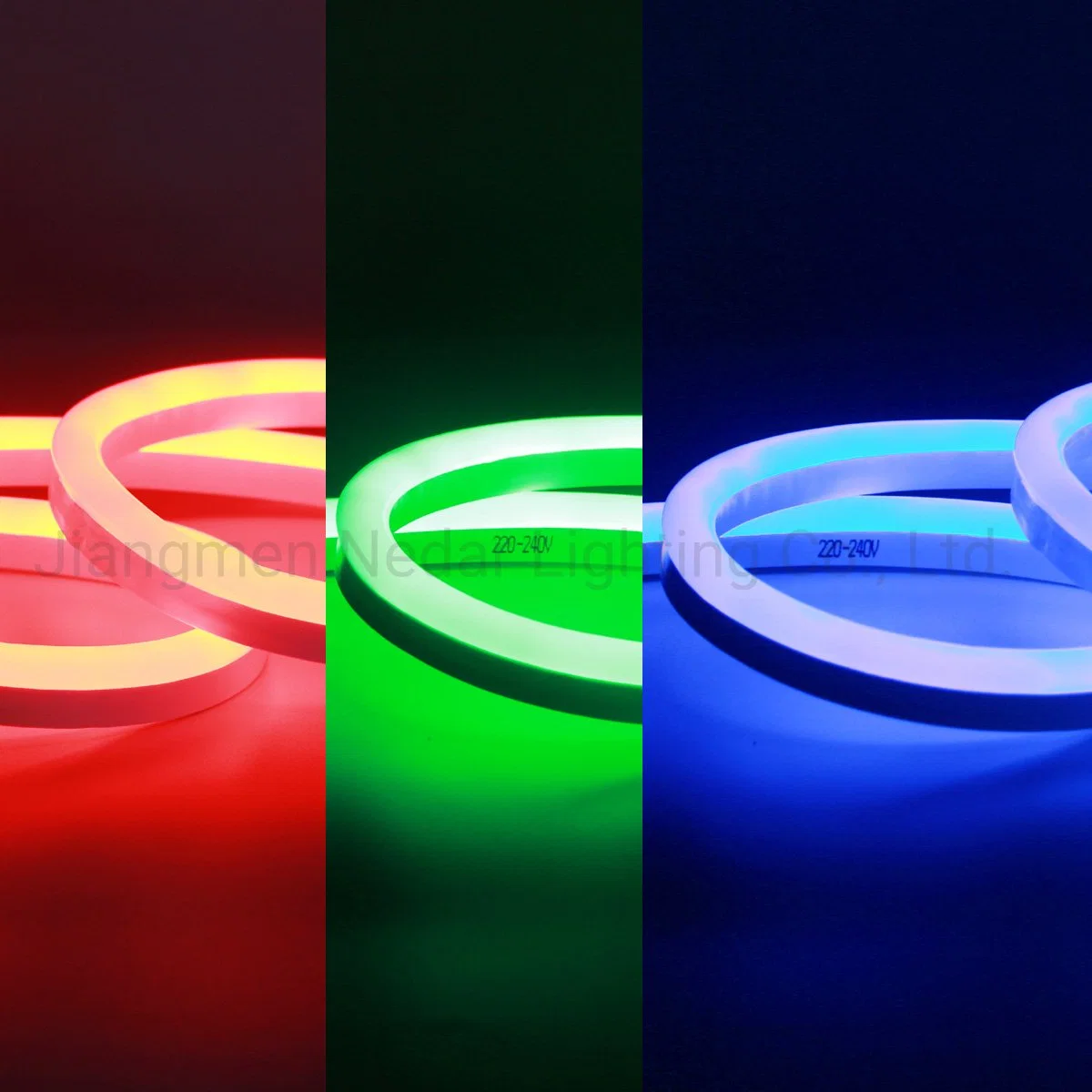 RGB 5m 110V/120V/220V/230V/240V el Kit de luz LED Neon Neon Cuttable Flexible Flex con conector macho-hembra de Cinta de iluminación LED Neon