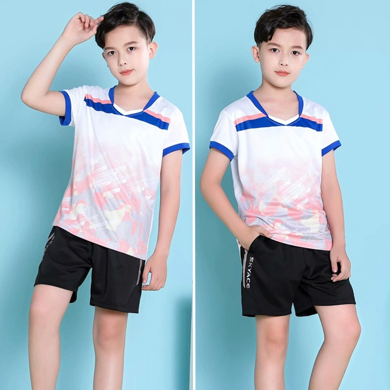 Quick Dry Breathable Badminton T Shirts Team Game Running Training Short Sleeves