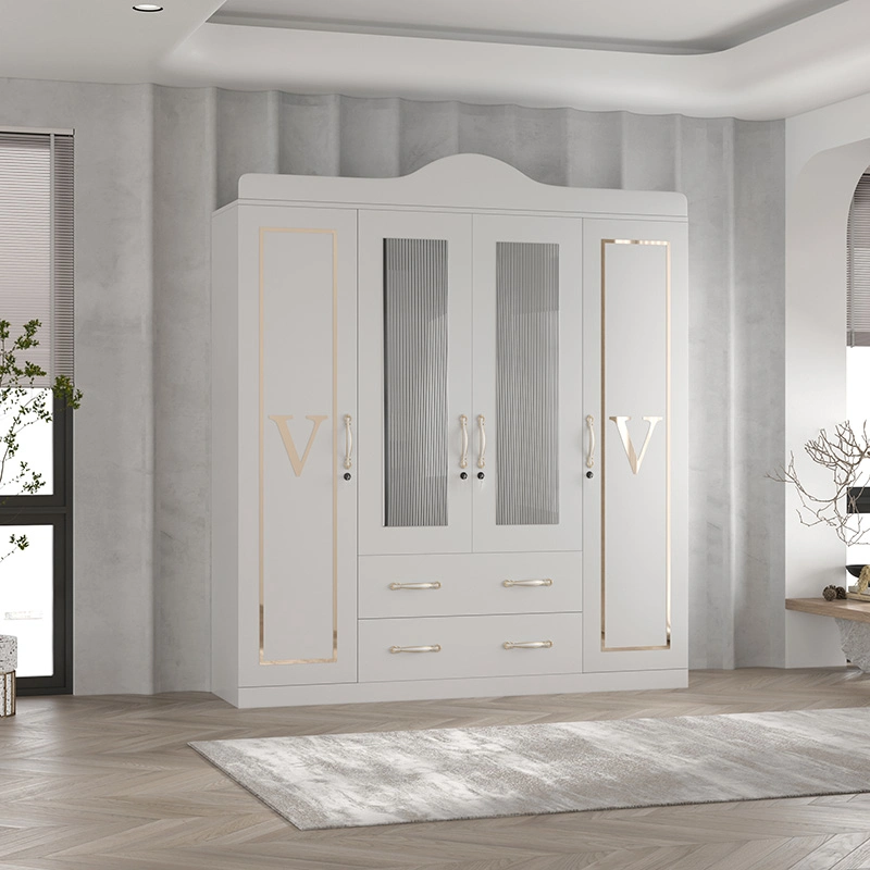Armário de móveis de madeira Design armário leve armário leve elegante forte Guarda-roupa