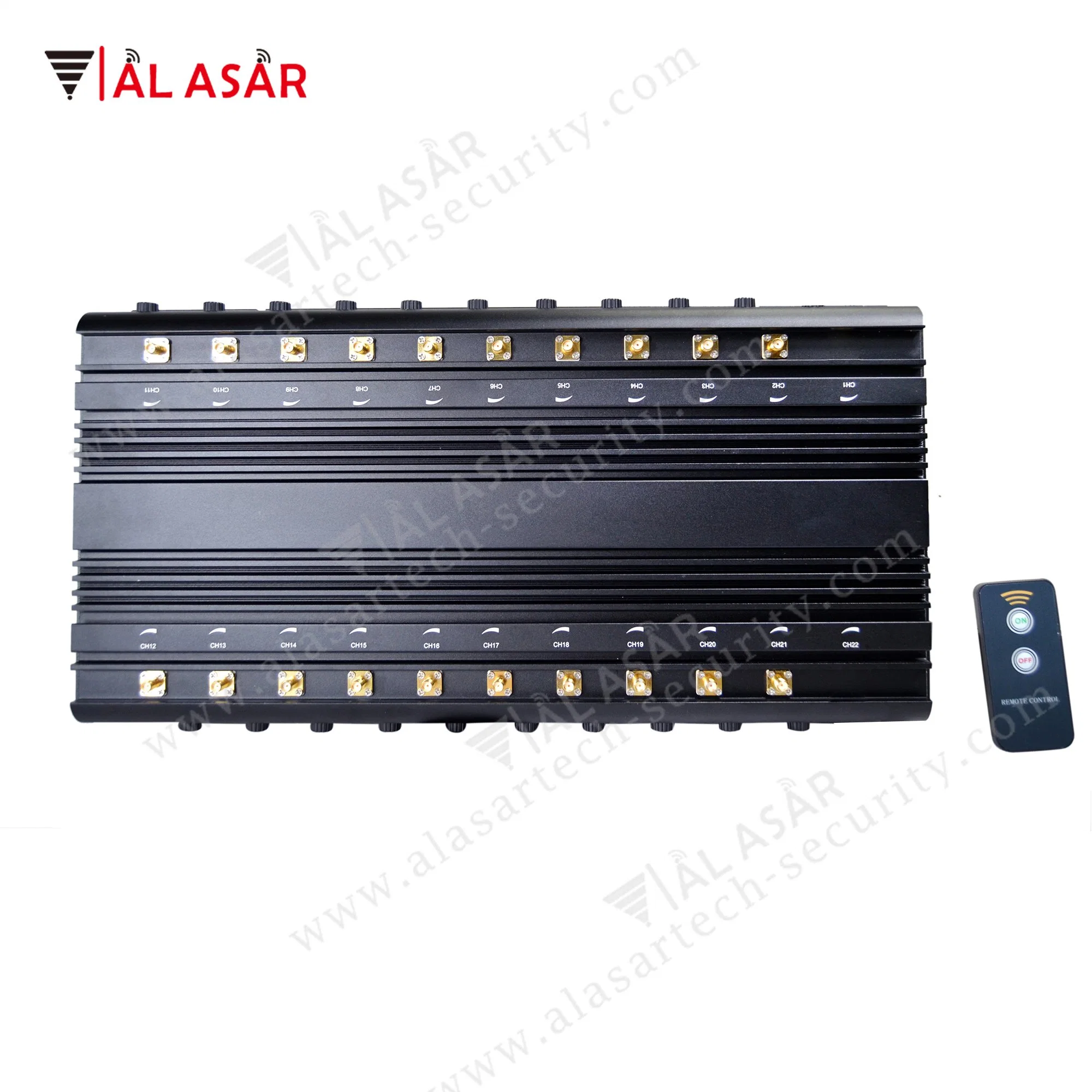 Worldwide 22 Antennas Wireless Signal Jammer for Full Bands 5glte 2g 3G 4G Wi-Fi GPS Lojack