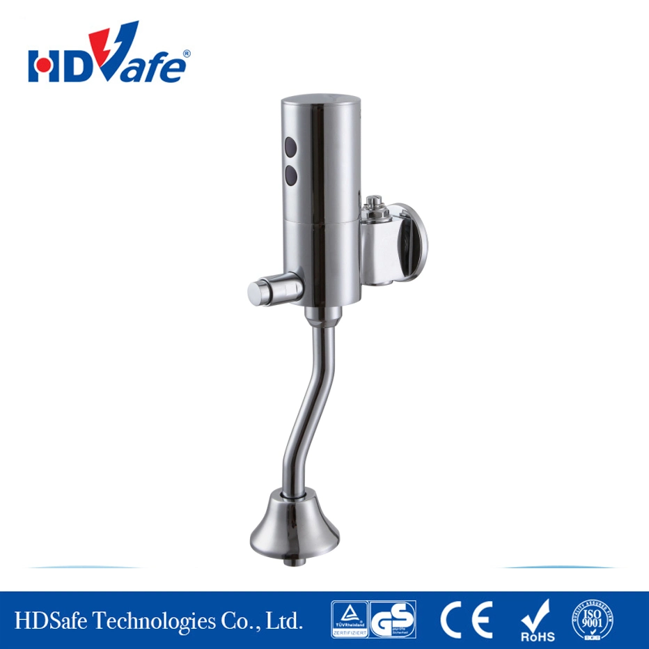 Push Button Factory Automatic Toilet Flusher Sensor Urinal Flush Valve with Connector Set