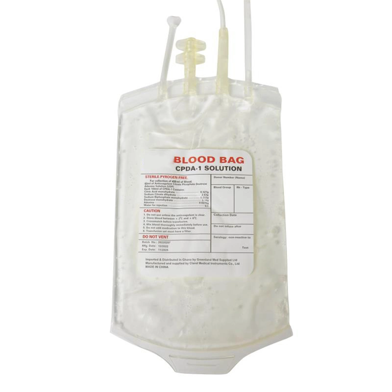 Factory Price Disposable Single/Double/Triple/Quadruple Medical PVC Blood Transfer Bag with Cpda Cpd