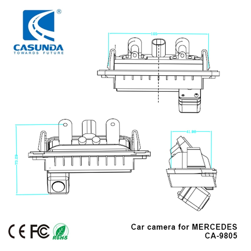 Камера 170 градусов для Mercedes Benz C E W204 W212 W207 C207 656 (H) X 492 (V) и рукоятка резервного копирования Камера CCD камеры заднего вида