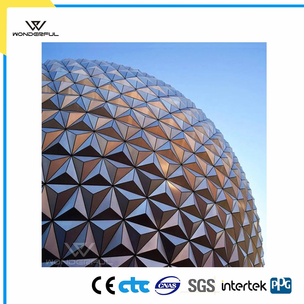 Powder Coating Solid Aluminum for 3D Curtain Wall Art Curtain Wall Kinetic Facade