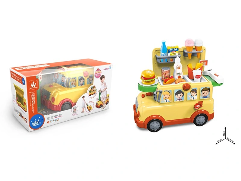 Kids Pretend Play House Deluxe Bus Kitchen Play Set Cooking Toys (H08440104)