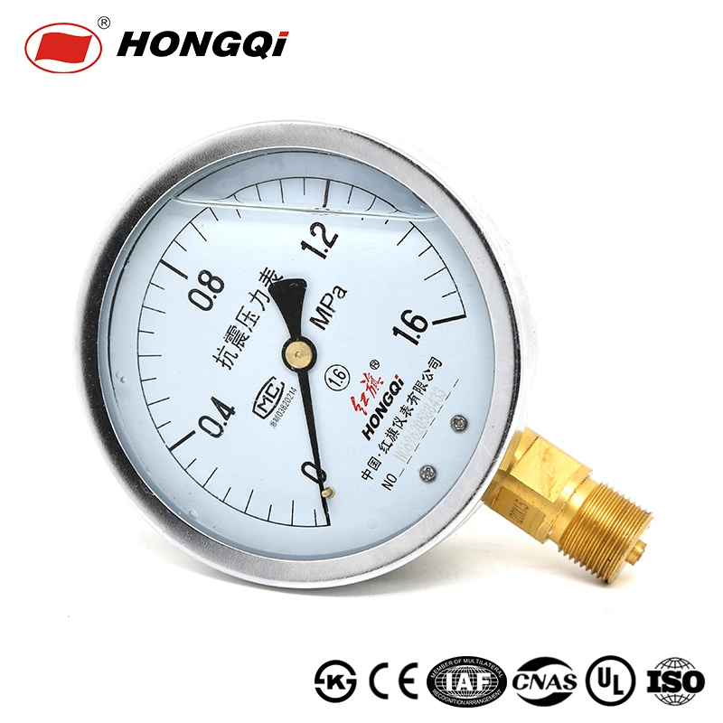 Hongqi 4 Inch Psi Pressure Gauge/Standard Manometer-Industrial Vibration Resistance Pressure Gauge