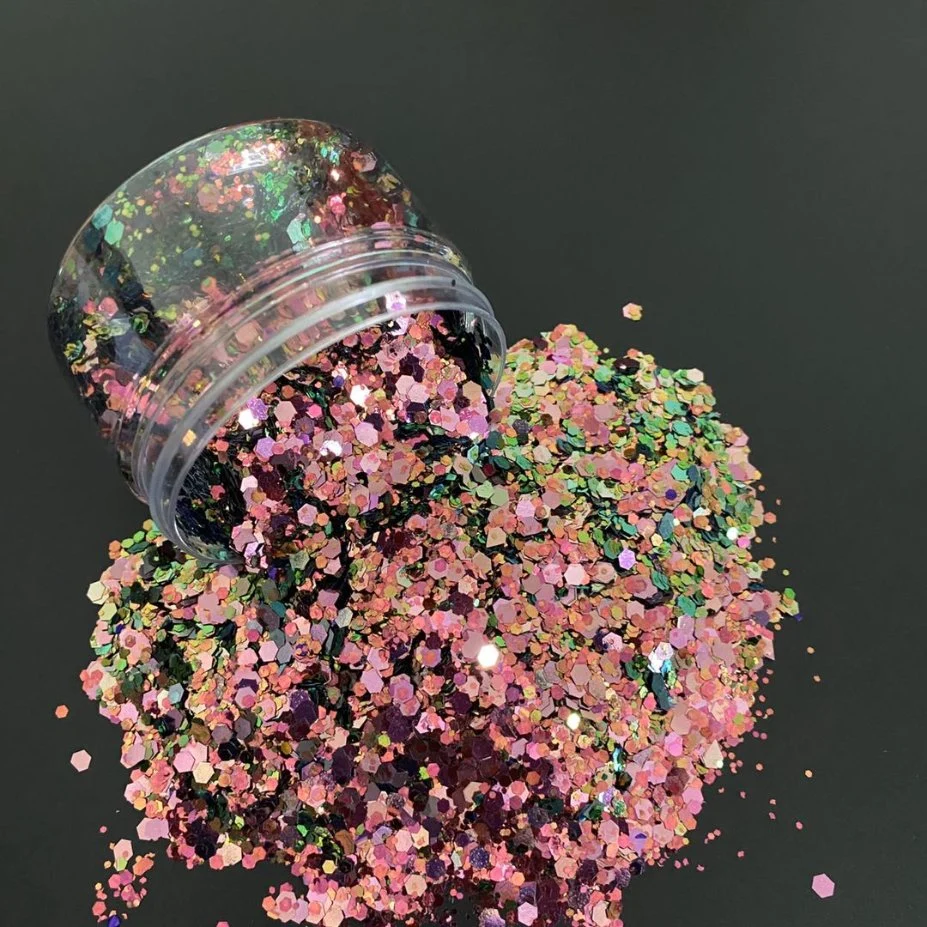 Großhandel Farbe Shift Chamäleon Chunky Mix Glitter für Handwerk