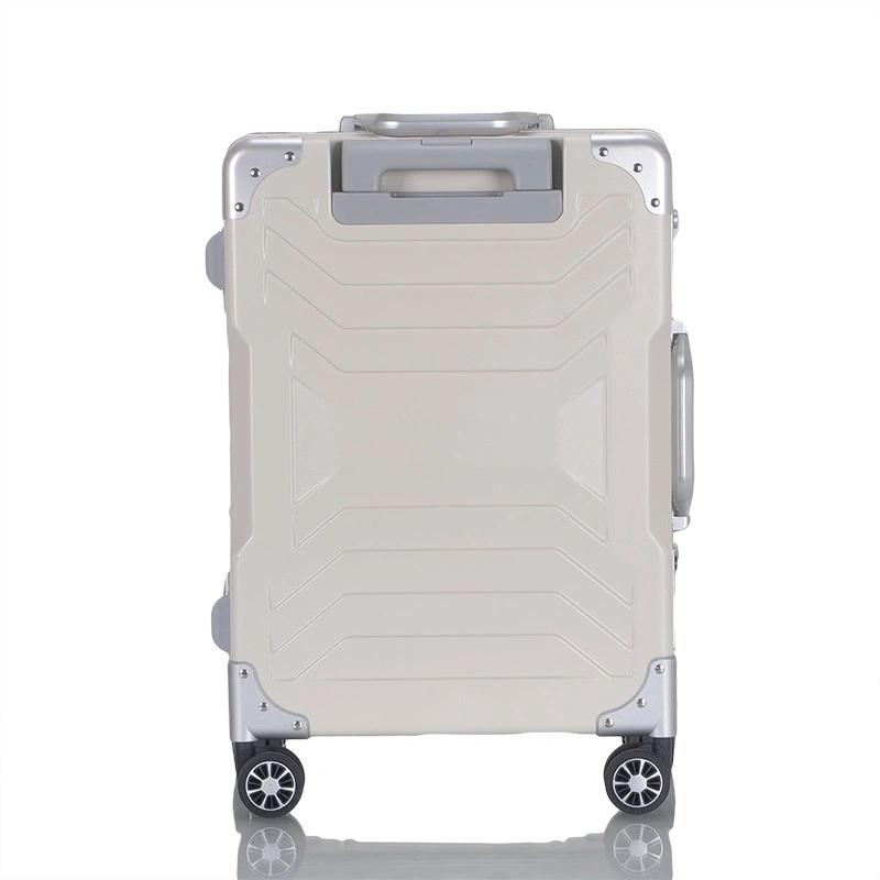 New Trend White PC Luggage with Tsa Lock Zipless Metal Frame