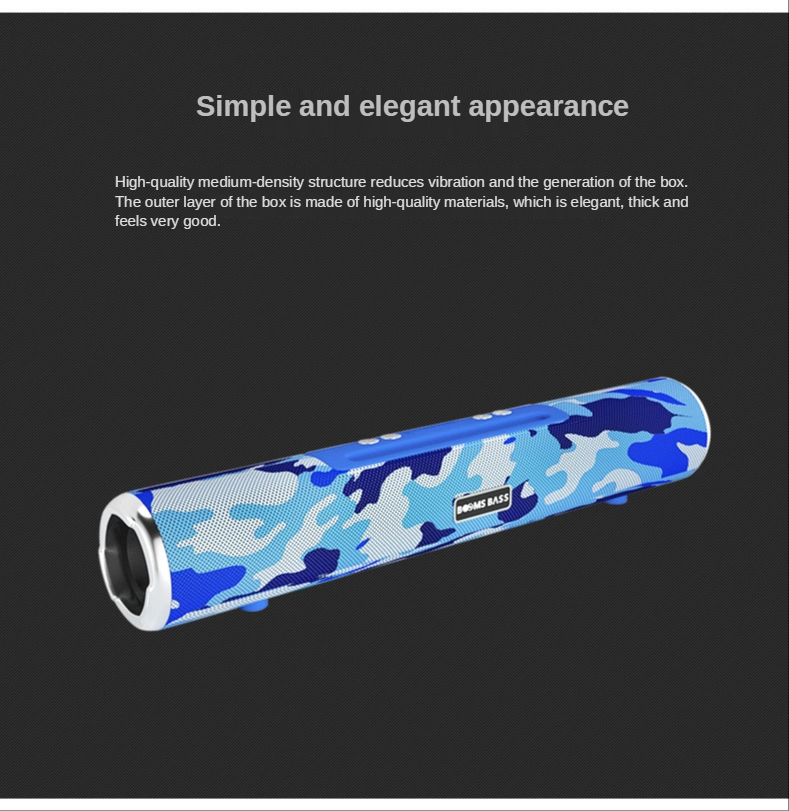 LD-L6 Fabrik meistverkaufte Subwoofer Wasserdicht Premium HiFi Stereo Mini Tragbarer Drahtloser Bluetooth-Lautsprecher_Sea Army Blue