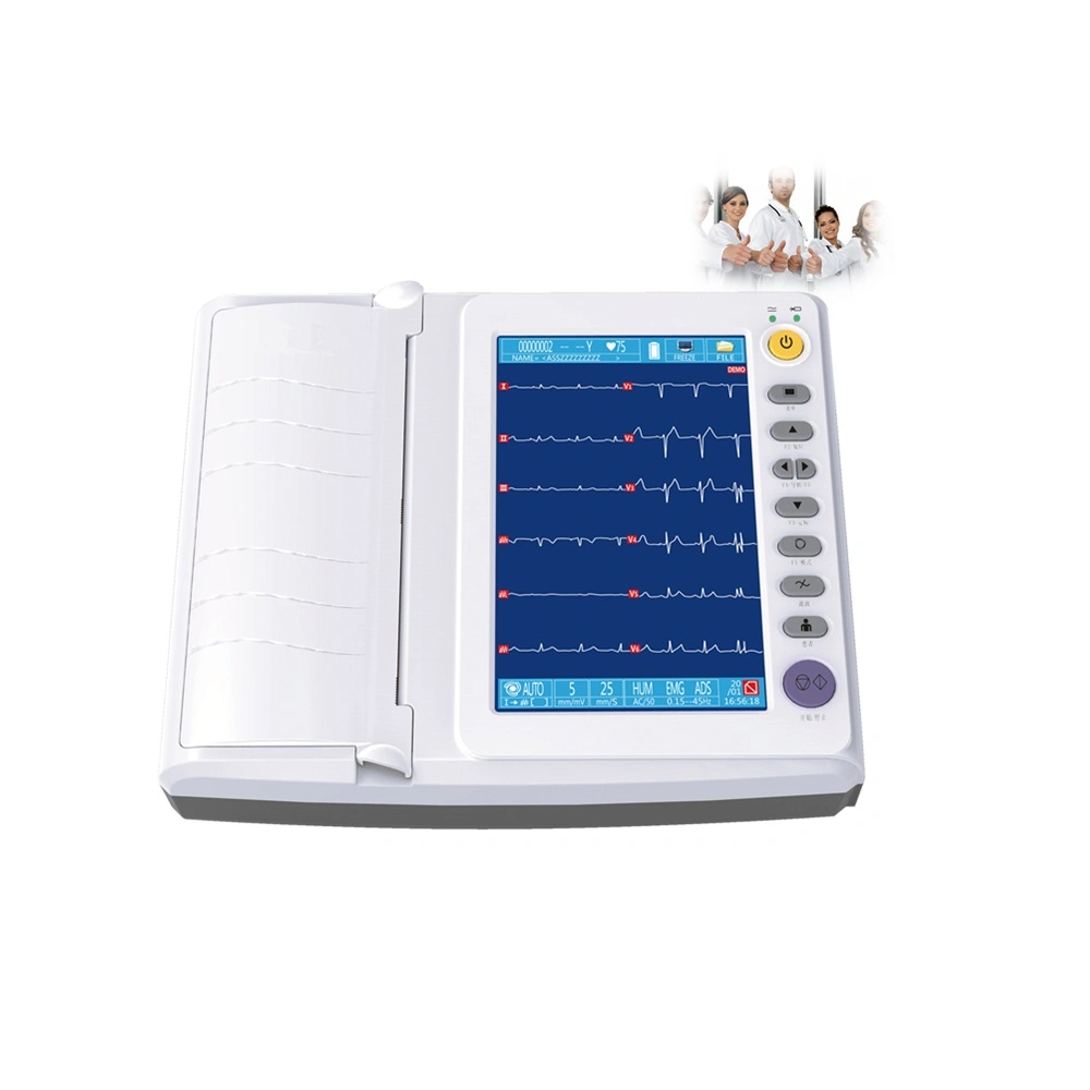 Rl-8122 Medical Touch Screen ECG Machine Smart Portable Electrocardiogram 12 Channel Portable ECG