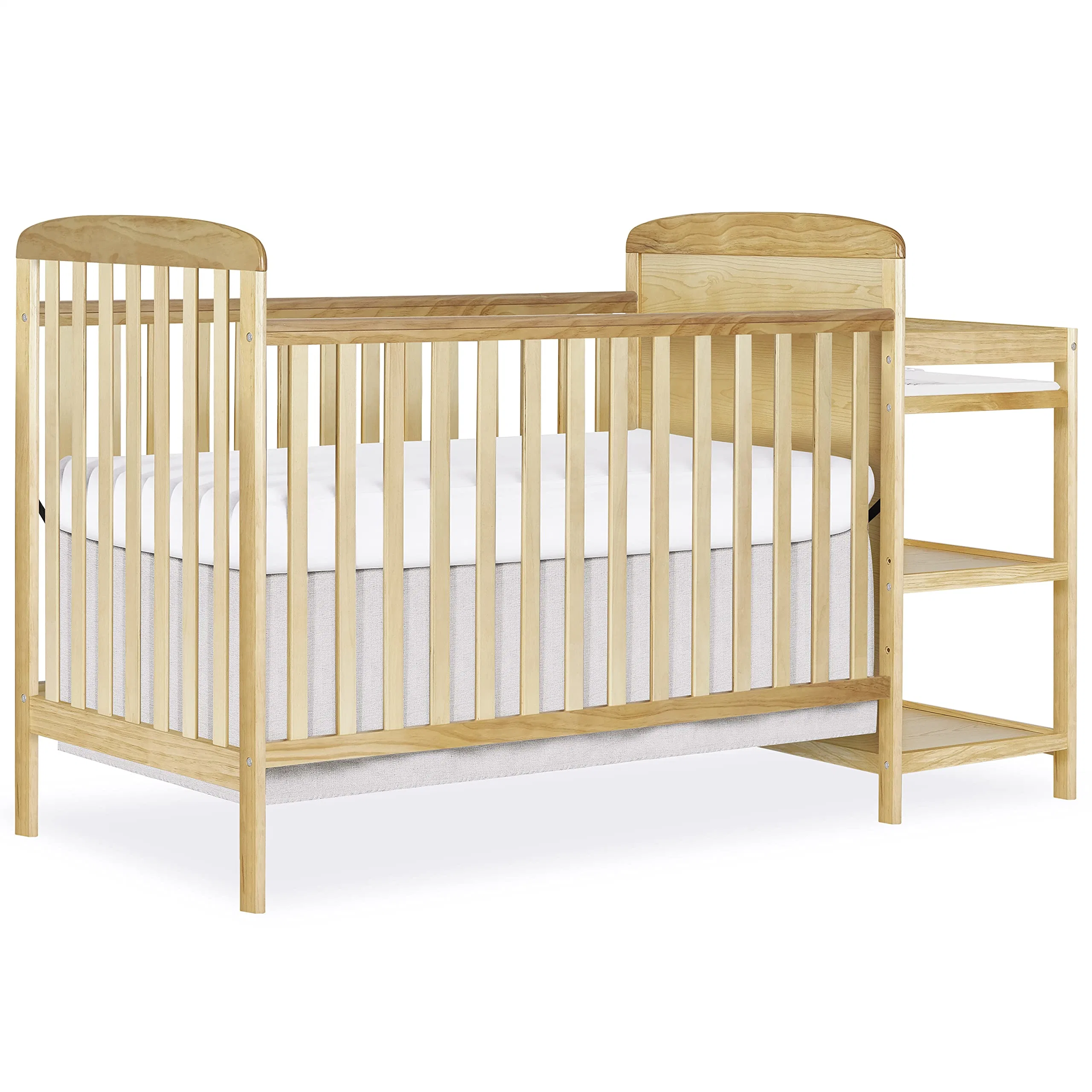 Crib Combo Steel Grey Greenguard Gold Certified Non-Toxic Finishes Changing Pad