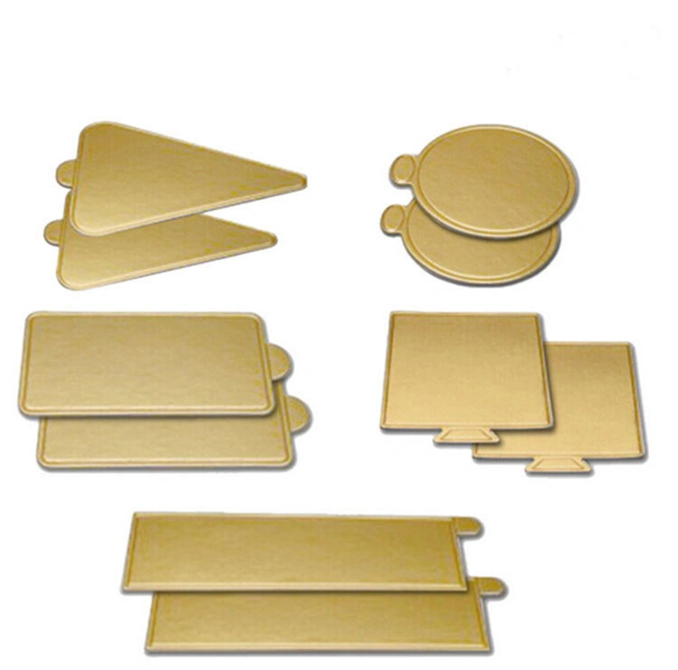 Gold Aluminum Foil White Cardboard Used for Cake Trays