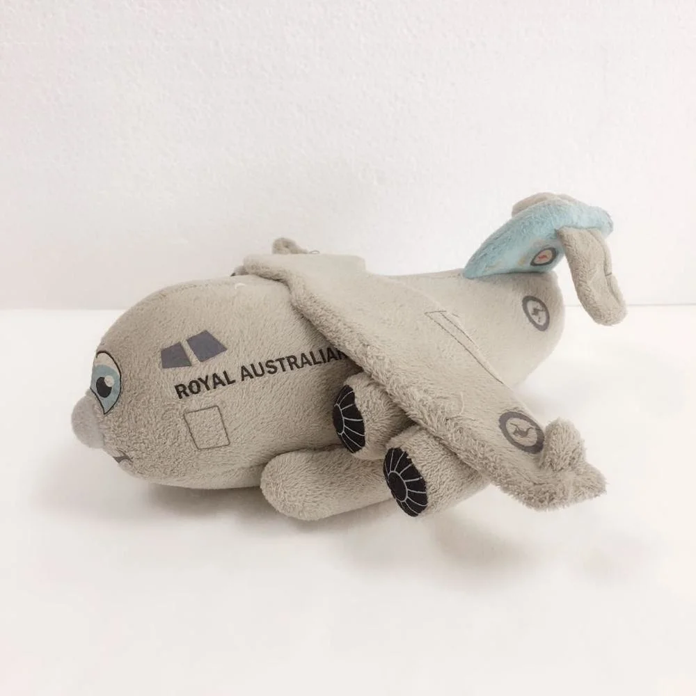 Lovely Cute Plush Fly Air Plane Toys with Grey Printed