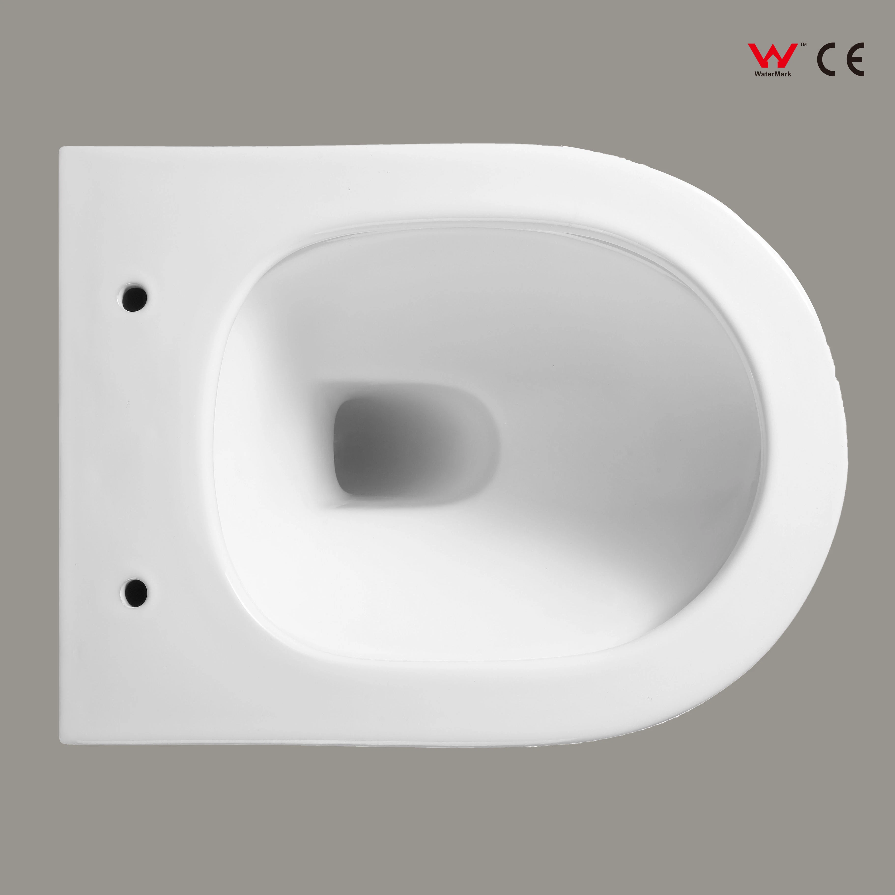 Watermark Closestool Factory Price Ceramic One Piece Wall Hung Wc P-Trap Toilet