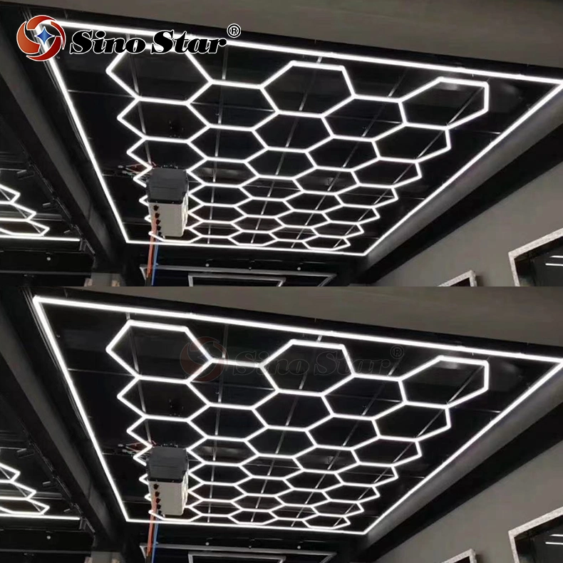 New Design 15.88ftsx7.98fts High Selling Hexagon LED Detailing Light Home Interior Lighting Details