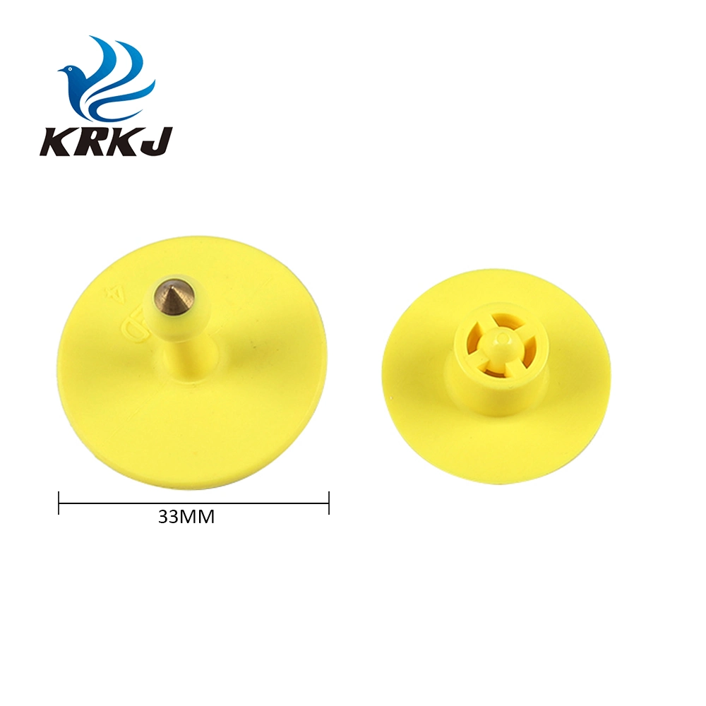 TPU Ultra High Frequency RFID Animal Sheep Round Icra Ear Tag System for Pig