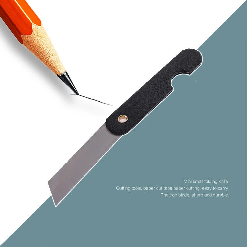 5PCS Black Portable Office Stationery Students Art Folding Knife Utility Knife