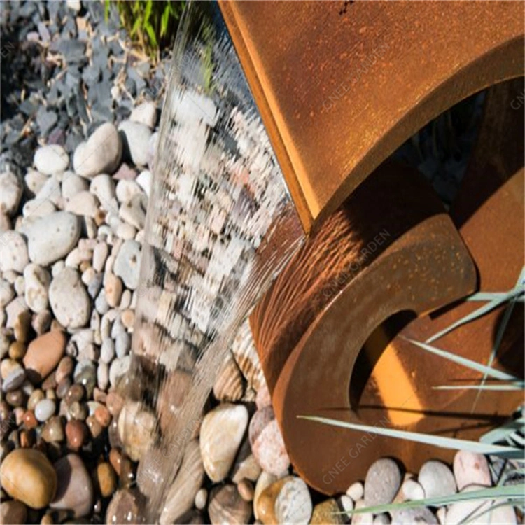 Landscaping Metal Rain Curtain Corten Steel Water Feature